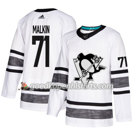 Pittsburgh Penguins Evgeni Malkin 71 2019 All-Star Adidas Wit Authentic Shirt - Mannen